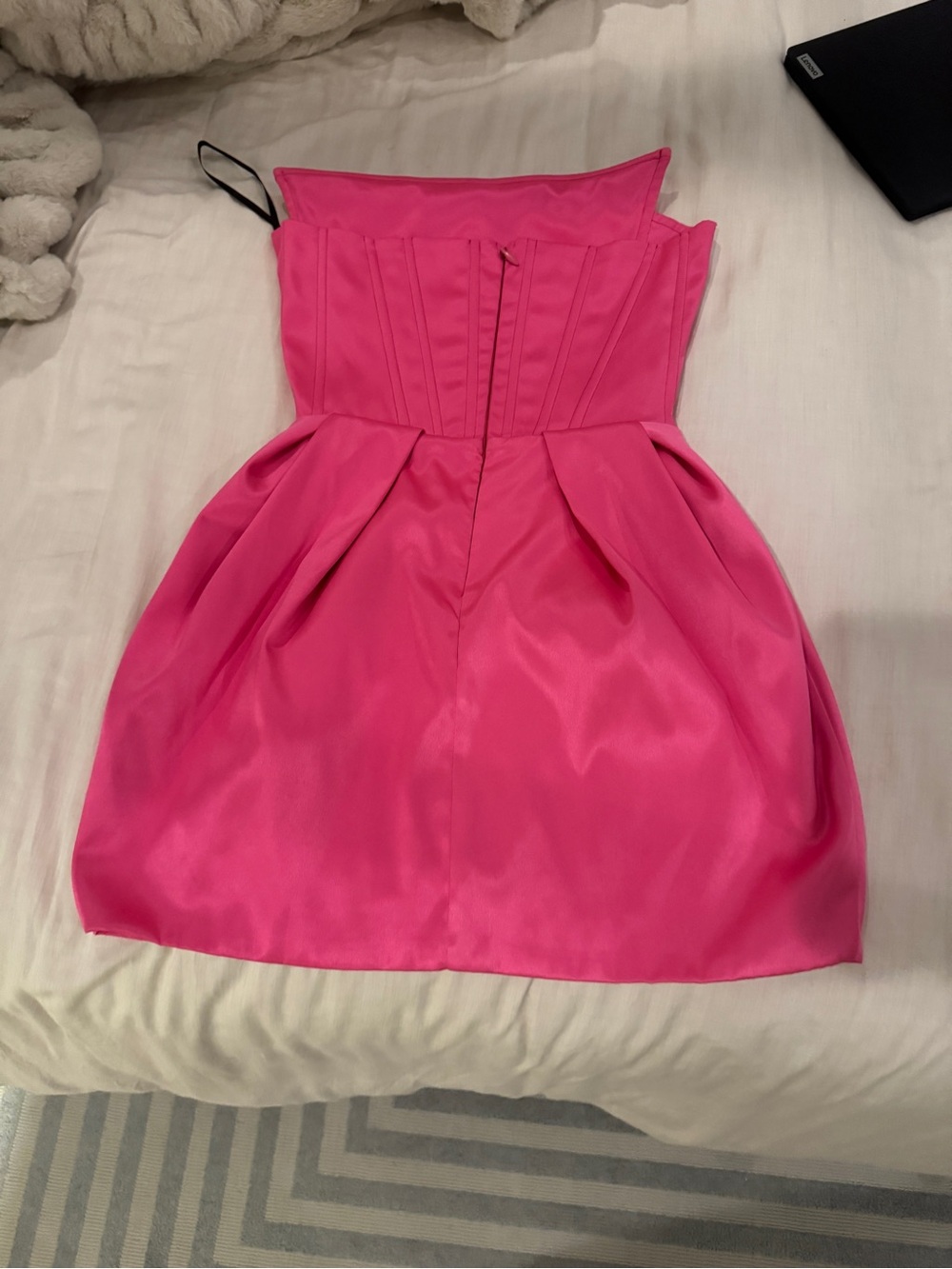 Michael Costello Hot Pink Strapless Mini Dress